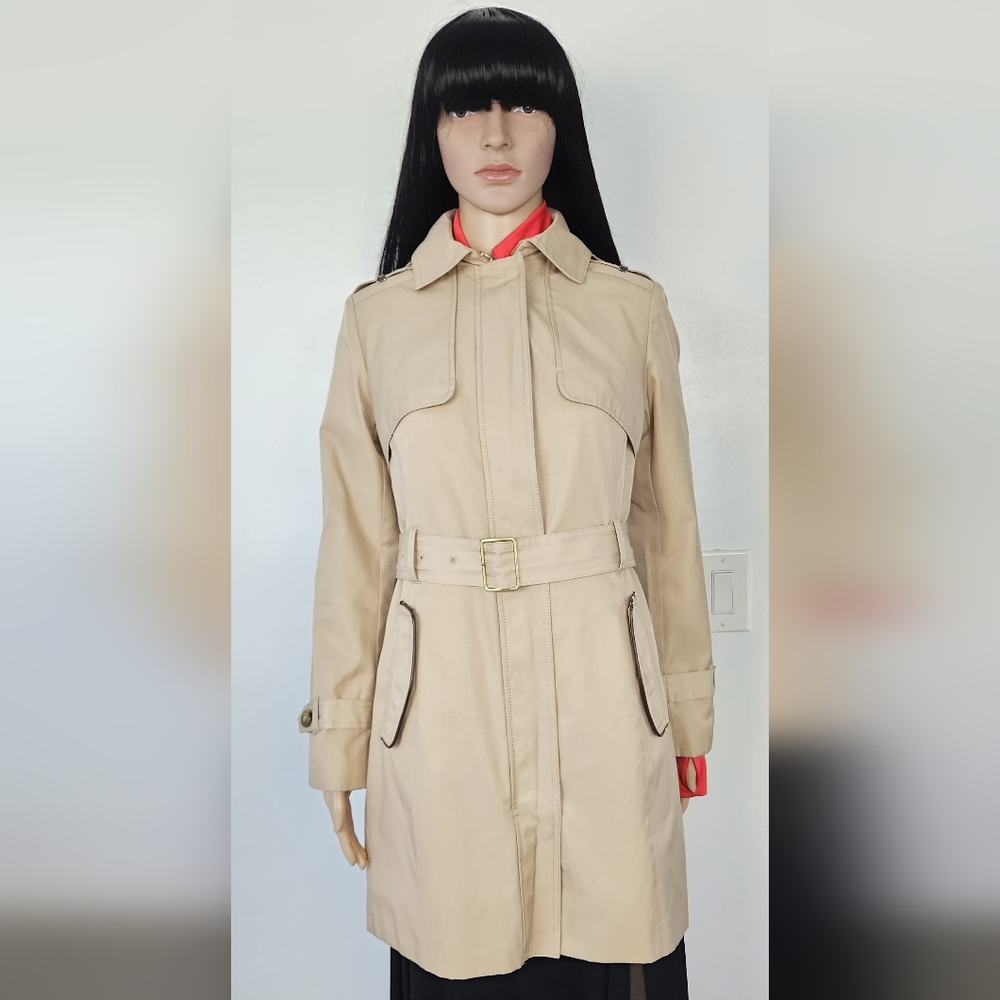 Cole Haan Beige Trench Coat with Belt